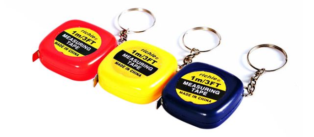 1M Mini Measuring Tape With Key Buckle Portable Random Color Hand Tools With Centimeter And Inch Scale