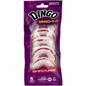 Dingo Ringo-o-o Meat & Rawhide Chew - 2.75" (5 Pack)