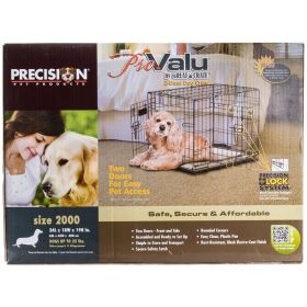 Precision Pet Pro Value by Great Crate - 2 Door Crate - Black - Model 2000 (24"L x 18"W x 19"H) For Dogs up to 25 lbs
