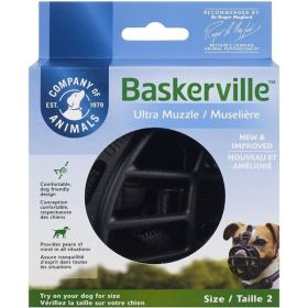 Baskerville Ultra Muzzle for Dogs - Size 2 - Dogs 12-25 lbs - (Nose Circumference 10.5")