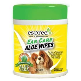 Espree Ear Care Aloe Wipes - 60 Count