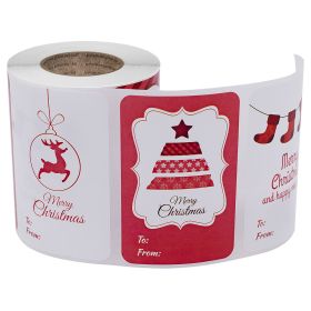 250roll Stickers Christmas Holiday Decoration Gifts