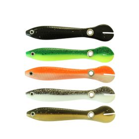 5pcs Artificial Fishing Lures; Soft Silicone Fishing Baits For Bass Trout Freshwater Saltwater