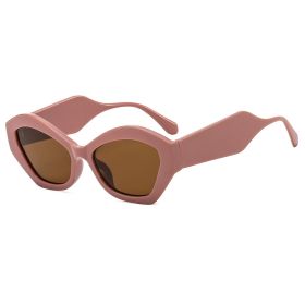 Women Sunglasses Fashion Cat Eye Sunglass Leopard Personality Sun Glasses Retro UV400 Shades Eyewear Lunette De Soleil Femme - pink tea