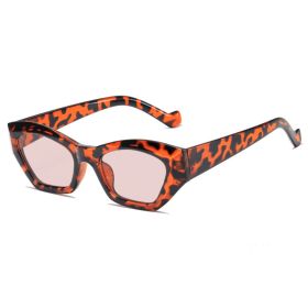 Cat Eye Sunglasses Fashion Punk Sun Glasses Retro Women Sunglass Men Luxry Brand UV400 Shades Black Brown Eyewear - leopard pink