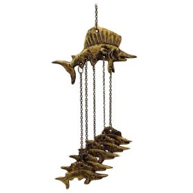 Japanese Cast Iron Wind Chimes Hanging Ornaments Antique Metal Amphioxus Doorbell - Default