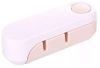 Knife Sharpener Portable Double Mini Grindstone Rotatable Handle Sharpening Cutter Home Kitchen Gadget Tool - pink
