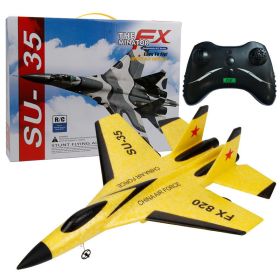 FX820 small fighter hand thrown electric remote control aircraft  - FX820 yellow