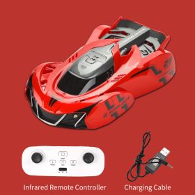 Wall Climbing Remote Control Car Dual Mode 360° Rotating RC Stunt Cars  Red
