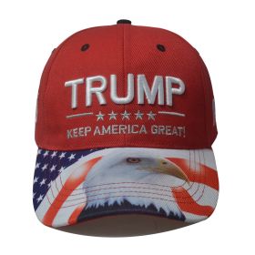 Trump same baseball cap US general election spot USA eagle Trump hat - Printed Eagle Head - Red - Adjustable