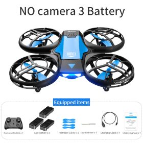 Mini Drone 4K 1080P HD Camera WiFi Foldable Quadcopter RC Drone - no camera 3battery