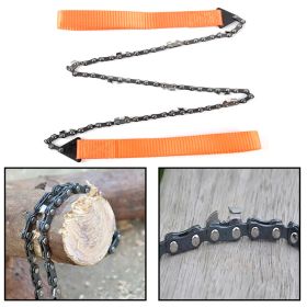 H11/33 Teeth Survival Chain Saw Hand ChainSaw Hand Steel Wire Saw Outdoor Wood Cutting Emergency Wire Kits Camping Hiking Tool
