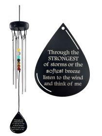 Sympathy Gifts Wind Chimes Lasting Memorial Gift Rainbow Stones In Memori - Silver