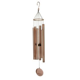 Large Deep Tone Windchime Chapel Bells Wind Chimes - 45" Rose Gold with 6 tubes
