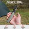 Folding Pocket Knife 3.5 in/8.8 cm D2 Steel Blade G10 Handle Pocket Clip - Default