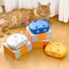 Electric Cat Interactive Toys Funny Pet Teasing Robot Laser Toys Automatic Steering Walking Sticks - blue