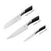 CHUSHIJI Knife Set, 3 PCS Kitchen Knife Set, Ultra Sharp Chef Knife Set, Santoku Knife, Utility Knife, Stainless Steel Knife Sets for Kitchen - Black