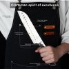 CHUSHIJI Knife Set, 3 PCS Kitchen Knife Set, Ultra Sharp Chef Knife Set, Santoku Knife, Utility Knife, Stainless Steel Knife Sets for Kitchen - Black