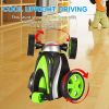 Wireless Remote Control Flip Wheels Toy Car - Green
