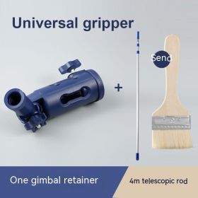 Roller Brush Putty Knife Universal Gripper Clip Adapter Paint Rod Connector Tool Dead Angle Painting (Option: Gripper And 4 M Telescopic)
