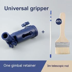 Roller Brush Putty Knife Universal Gripper Clip Adapter Paint Rod Connector Tool Dead Angle Painting (Option: Gripper And 3 M Retractable)