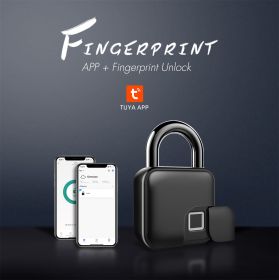 Smart Fingerprint Padlock Bluetooth Dorm Anti-theft Lock Remote (Option: L3fingerprint Graffiti APP)