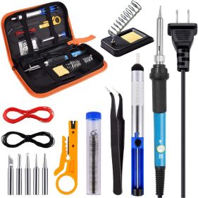 Thermostat Electric Soldering Iron Set (Option: Blue-US)