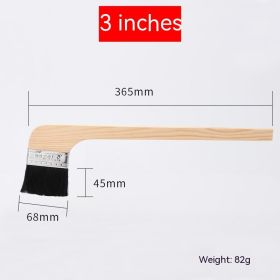 Long Handle Black Hair Wooden Handle Brush (Option: 3 Inch One)