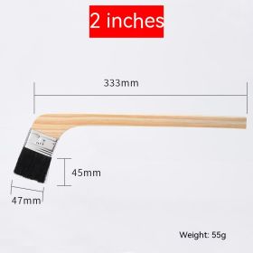 Long Handle Black Hair Wooden Handle Brush (Option: 2 Inch One)