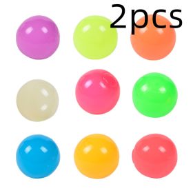The Same Luminous Ceiling Ball Vibrato Fluorescent Sticky Target Ball Children's Sticky Wall Ball (Option: 2pcs random color)