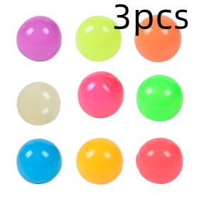 The Same Luminous Ceiling Ball Vibrato Fluorescent Sticky Target Ball Children's Sticky Wall Ball (Option: 3pcs random color)