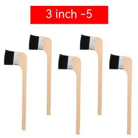 Long Handle Black Hair Wooden Handle Brush (Option: 3 Inch Five)