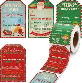 Stickersroll Stickers Christmas Holiday Decoration Gifts (Option: Style 1)