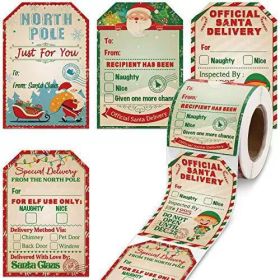 Stickersroll Stickers Christmas Holiday Decoration Gifts (Option: Style 2)
