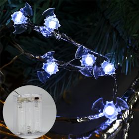Halloween Modeling Lighting Chain Bat Spider Decorative Colored String Lights (Option: Bat Battery Box-2 M 20 Lights)