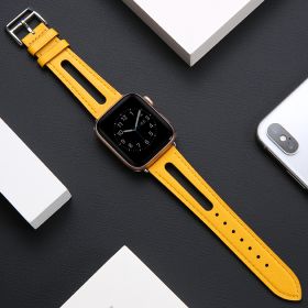 Watch Genuine Leather Kid Skin Soft Generation Tide Personality Breathable Women (Option: Yellow-49mmUltra)