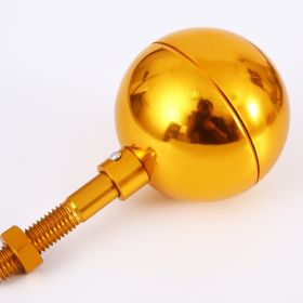 Flagpole Top Gold Ball Aluminum Plate Pressed Gold Oxidation Square Flagpole Top (Color: Gold)